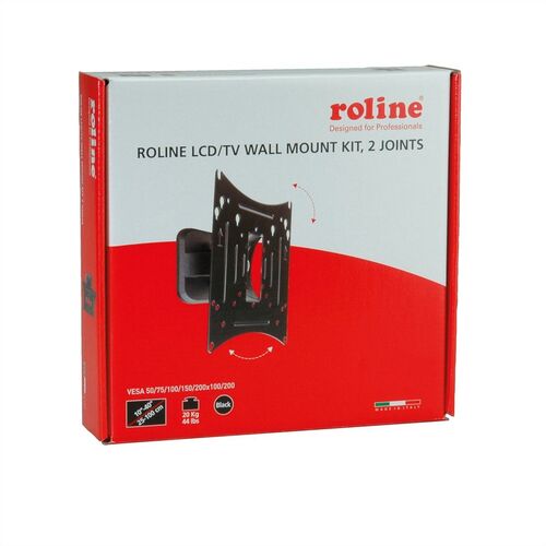 Brazo/soporte para monitor LCD ROLINE, montaje en pared, 2 juntas