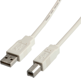 CABLE USB 2.0 1,8 M. A-B BEIGE STANDARD