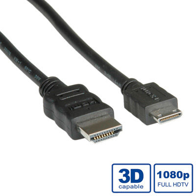 CABLE HDMI 2 M. HDMI A M/HDMI TIPO C (MINI) M ALTA VELOCIDAD CON ETHERNET ROLINE