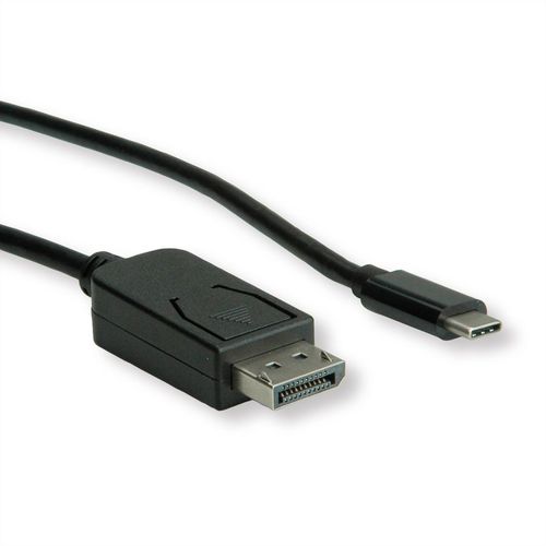CABLE USB TIPO C - DisplayPort v1.2,, M/M, NEGRO, 1.0 m ROLINE