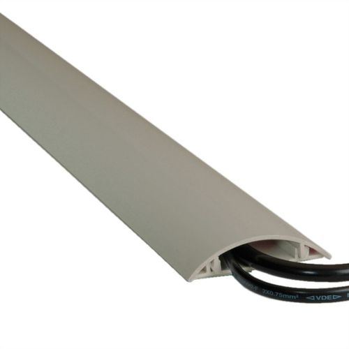 Organizador de tnel de cable, cerrado, para suelo  6 cm x 100 cm, gris VALUE