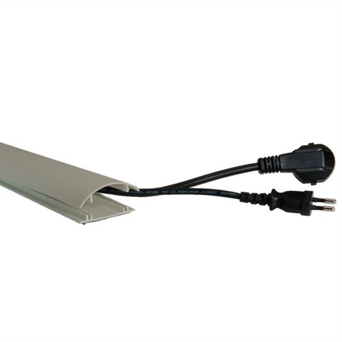 Organizador de tnel de cable, cerrado, para suelo  6 cm x 100 cm, gris VALUE