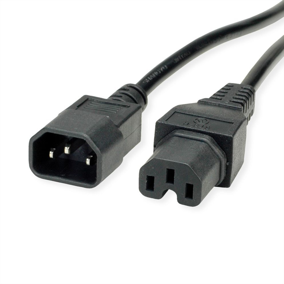 CABLE DE ALIMENTACION EXTERNA C14-C15 NEGRO 1,8 METROS VALUE