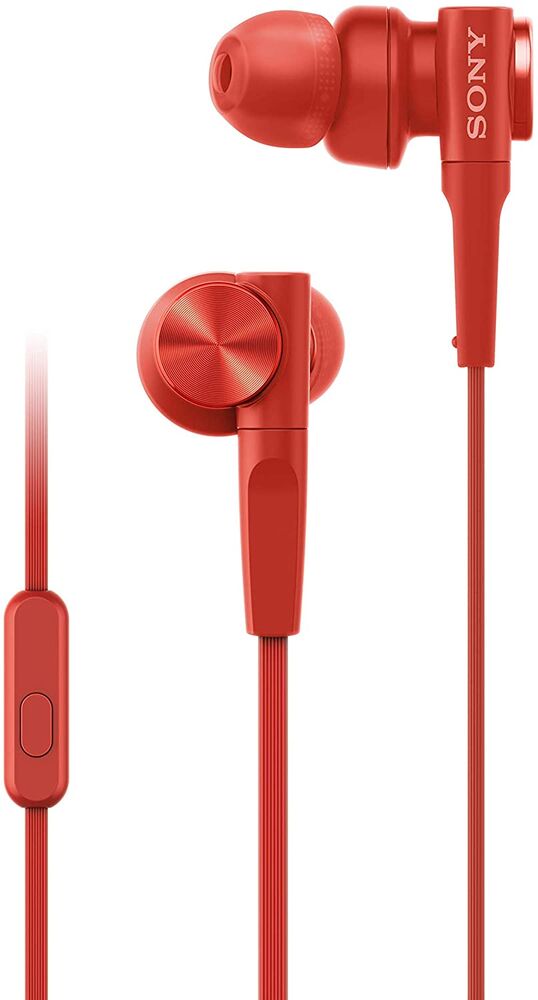 SONY AURICULARES INTRAURALES (EXTRA BASS, MICROFONO INTEGRADO), ROJO