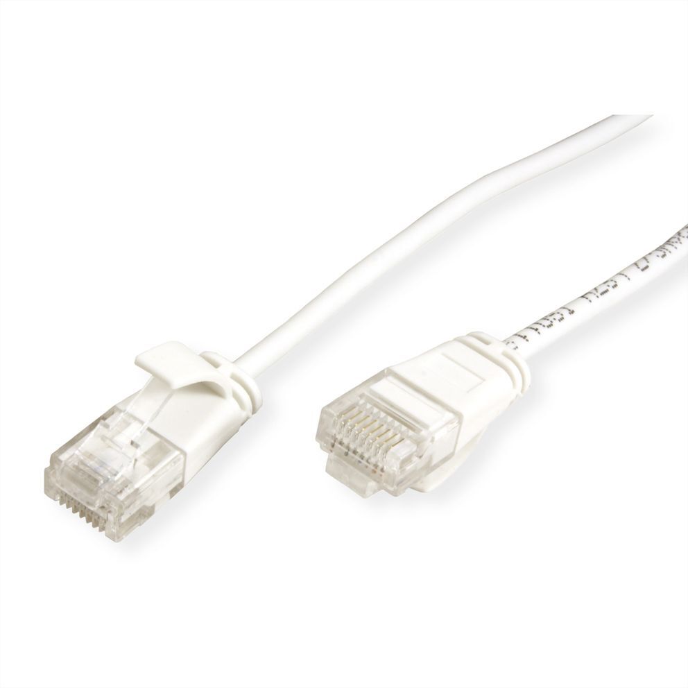 LATIGUILLO RJ45 0,15 M CAT.6A UTP DATA CENTER  LSOH SLIM COBRE BLANCO ROLINE