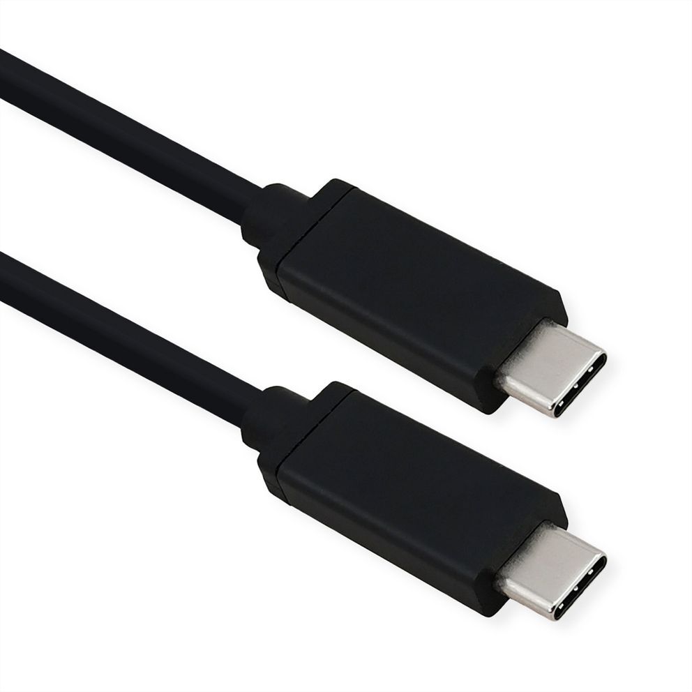 Cable USB 4 Gen 3 , PD (Power Delivery) 20V5A, con Emark, C-C, M/M, 40 Gbit/s, negro, 0,5 m Value