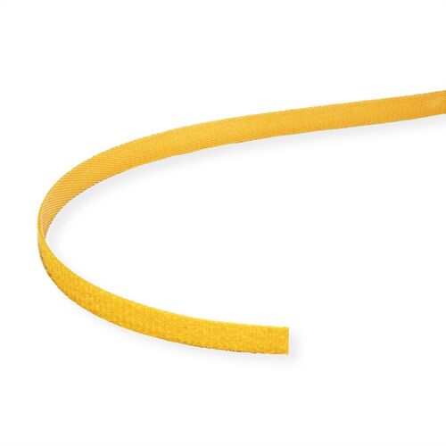 Rollo para organizar/sujetar cables , Ancho 10mm, amarillo, 25 m VALUE