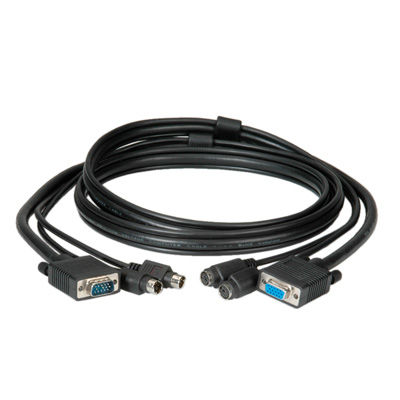 CABLE KVM 1,8 M. EXTENSION HD15M + 2XPS2M - HD15H + 2XPS2H ROLINE