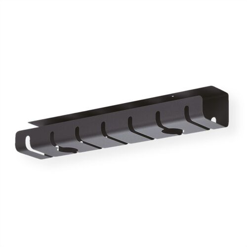 Organizador de cubiertas de cables , montaje debajo del escritorio (2 piezas), negro ROLINE