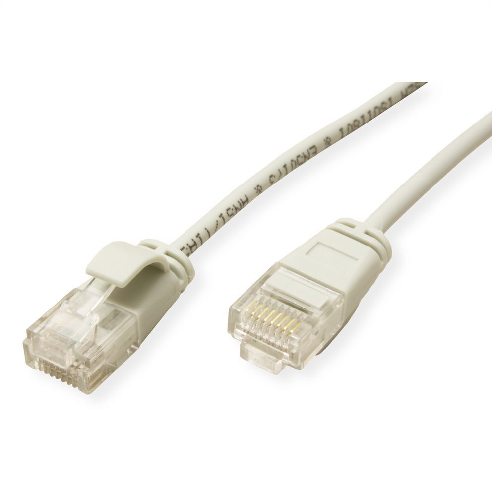 LATIGUILLO RJ45 0,3 M CAT.6A UTP DATA CENTER LSOH SLIM COBRE GRIS ROLINE