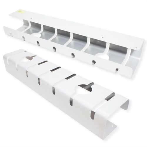 Organizador de cubiertas de cables , montaje debajo del escritorio (2 piezas), blanco ROLINE
