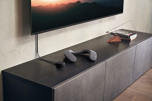 Sony Altavoz Estilo Neckband con Bluetooth y Sonido Dolby Atmos Envolvente, Transmisor Incluido, Negro