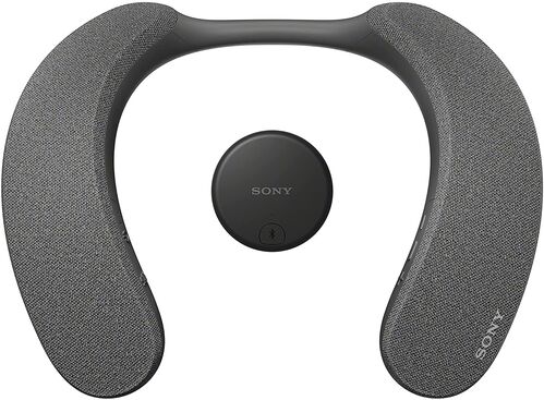 Sony Altavoz Estilo Neckband con Bluetooth y Sonido Dolby Atmos Envolvente, Transmisor Incluido, Negro