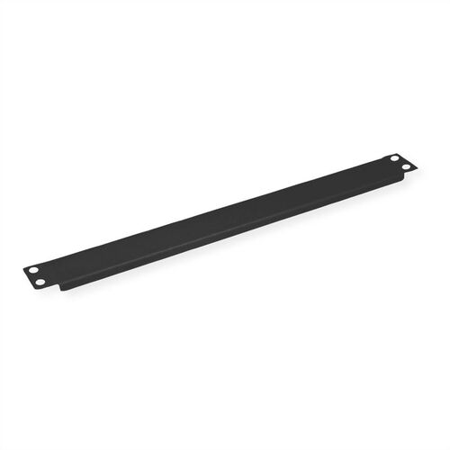 Panel ciego de 19", 1U, metal, negro VALUE