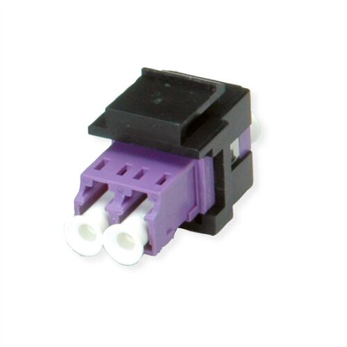 Conector Keystone de fibra ptica, LC/LC dplex, multimodo, OM4  ROLINE