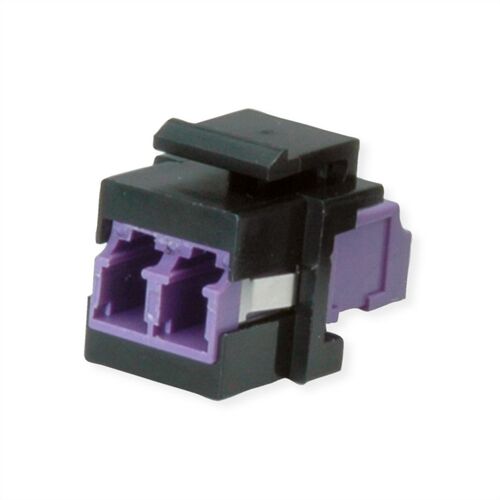 Conector Keystone de fibra ptica, LC/LC dplex, multimodo, OM4  ROLINE