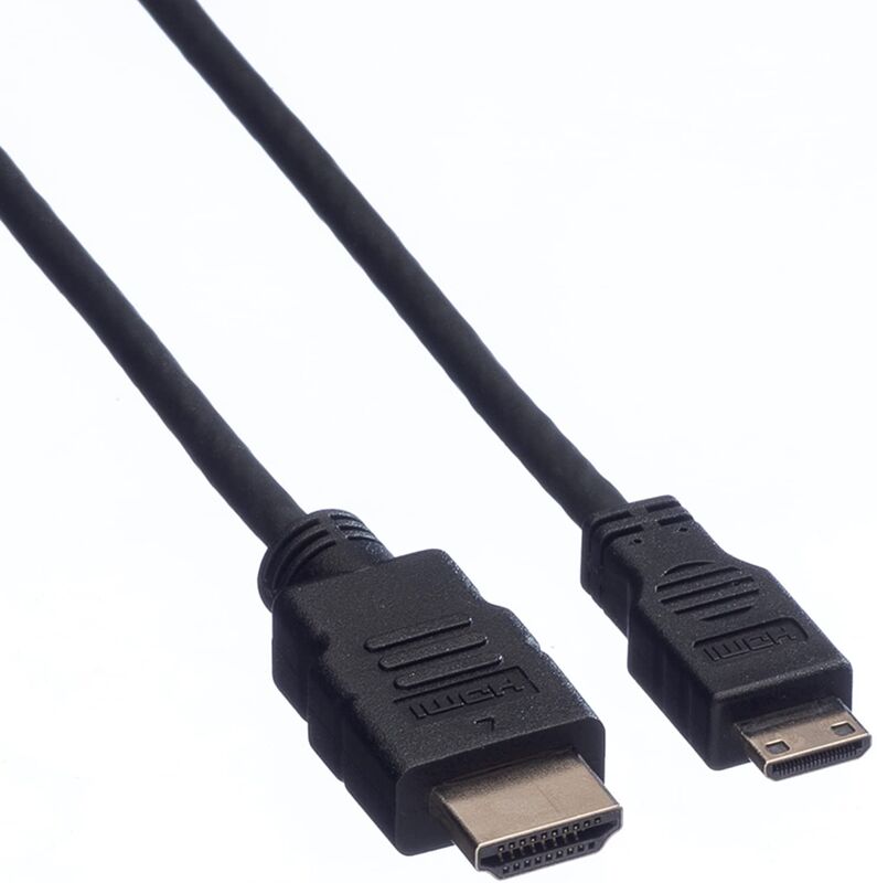 CABLE HDMI 0,80 M HIGH SPEED CON  ETHERNET, A M - HDMI MINI TIPO C M, NEGRO VALUE