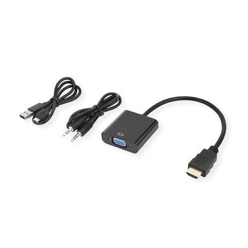 Adaptador HDMI - VGA + Audio, M/H, (estreo), 0,23 m STANDARD