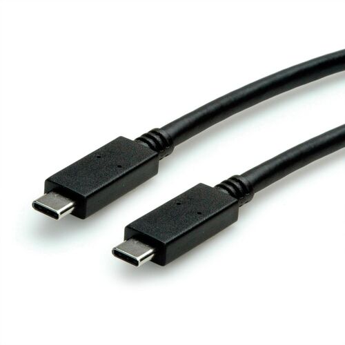 Cable USB 3.2 Gen 2, 0,5 M, PD (Power Delivery) 20V5A, con Emark, C-C, M/M, negro, STANDARD