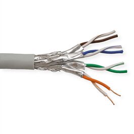 Bobina cable 100 M.  S/FTP Cat.7 (Clase F), Hilo slido, DCA, VALUE
