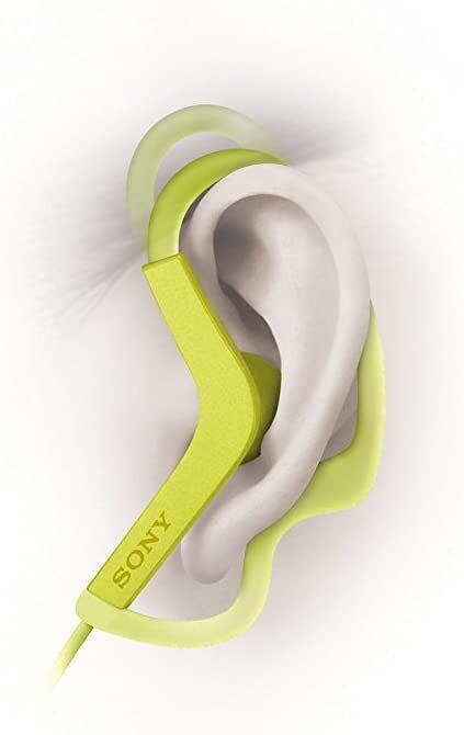 SONY AURICULARES DEPORTIVOS,  RESISTENTES A SALPICADURAS, MICROFONO, COMPATIBLE CON APPLE IPHONE Y ANDROID AMARILLO LIMA