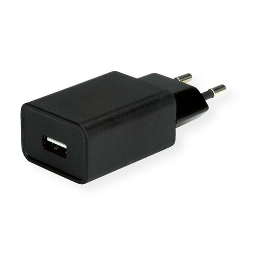 Cargador de pared USB, QC3.0, 1 puerto, Tipo A,  18 W, negro VALUE