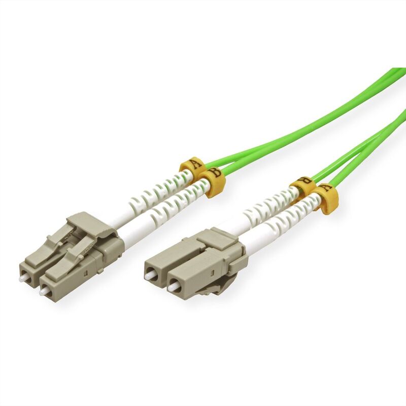 CABLE FIBRA OPTICA 3 M. , 50/125 µm, LC/LC, OM5, VERDE, LSOH ,ROLINE