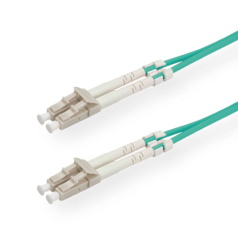 CABLE FIBRA OPTICA 3 M. FO 50/125µm, OM3, LC/LC, TURQUESA STANDARD