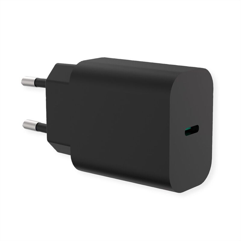 VALUE USB Power Wall Charger, EU Plug, 1x Type C Port, 25W