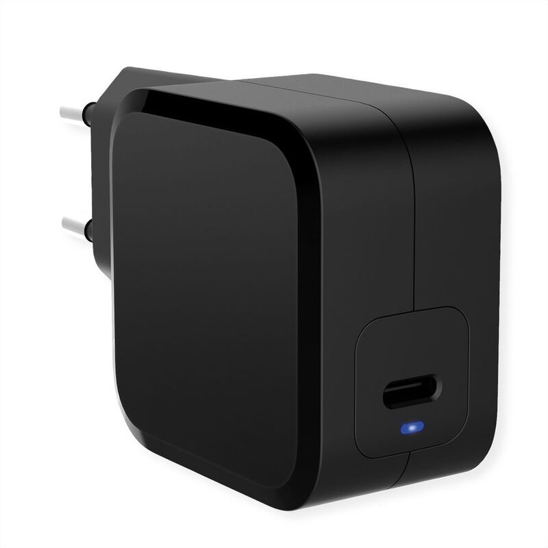 VALUE USB Power Wall Charger, EU Plug, 1x Type C Port, 45W