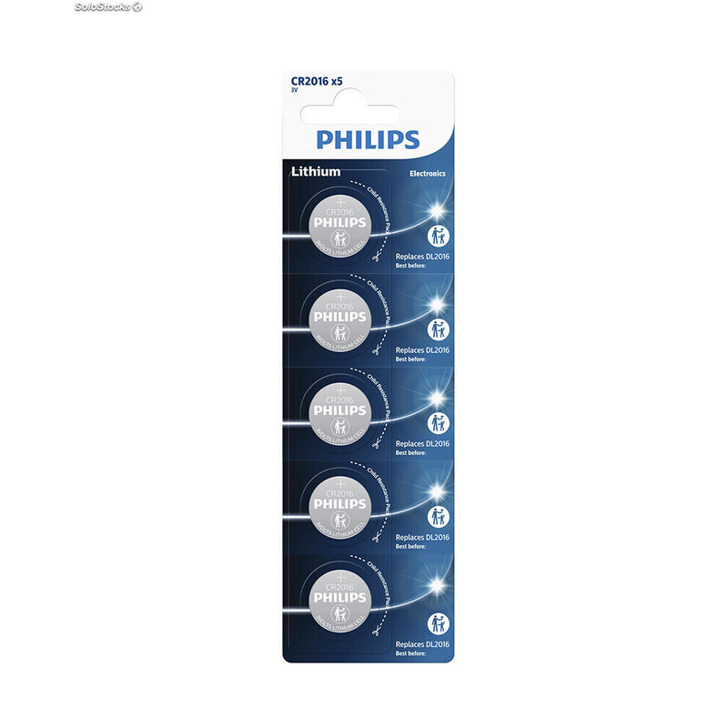 Pila CR2016 Bilster 5 Uds Lithium 3.0V   Philips