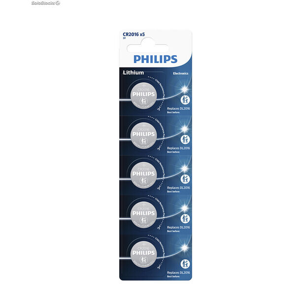Pila CR2016 Bilster 5 Uds Lithium 3.0V   Philips