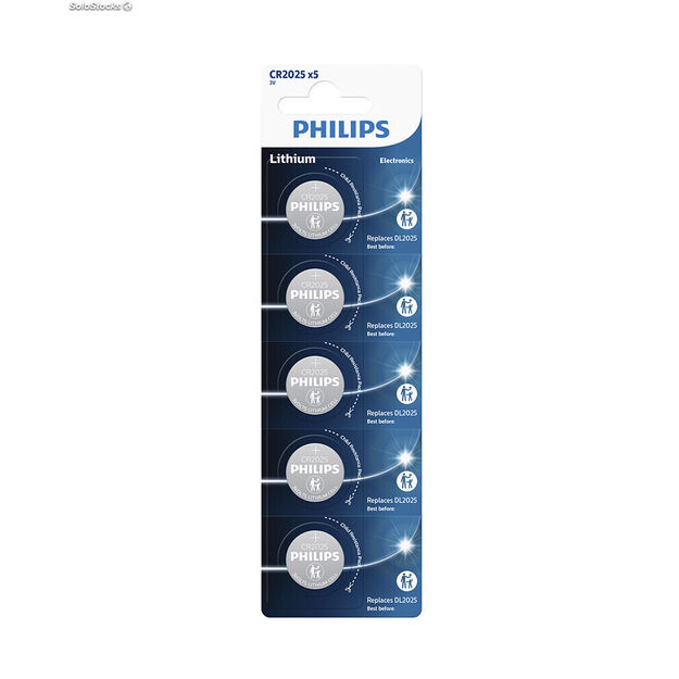 Pilar CR2025  Lithium 3.0V  Blister 5 Uds.Philips