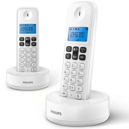 Teléfono Inalámbrico D1612W/34/ Pack DUO/ Blanco  Philips