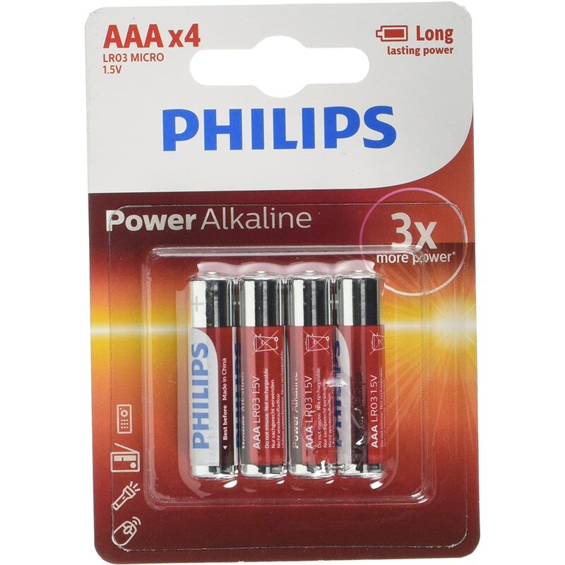 Philips Pilas Alacalinas Power  LR03 / AAA blister de 4 unidades
