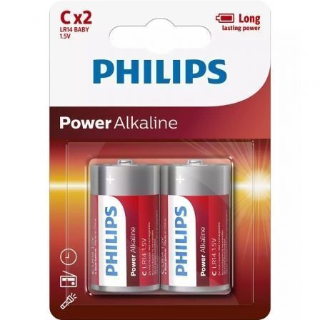 Philips Pilas Alacalian Power LR14 / C blister 2 uds