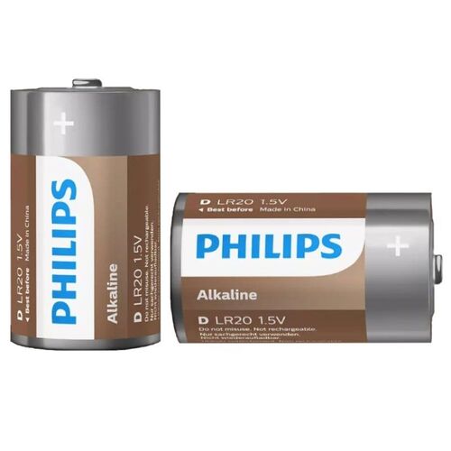 Philips Pilas Alcalinas LR20/ D  1.5V Blister 2 uds