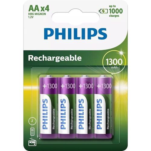 Pilas Recargables Philips AA / R6 1300/10 mAh Blister 4 unidades Philips