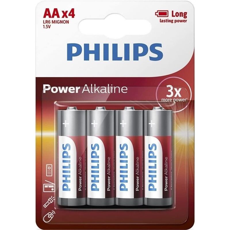 Philips Pila Alcalina  Power  LR6 / AA Blister 4 uds