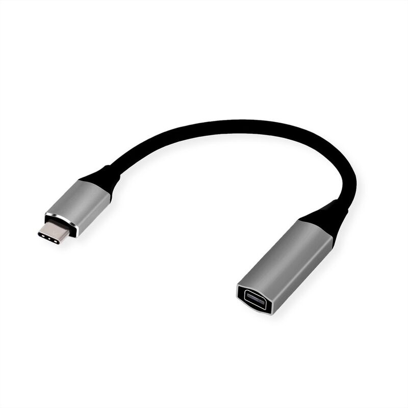 Adaptador USB tipo C - Mini DisplayPort (DP), v1.2, M/H, negro, 0,2 m STANDARD