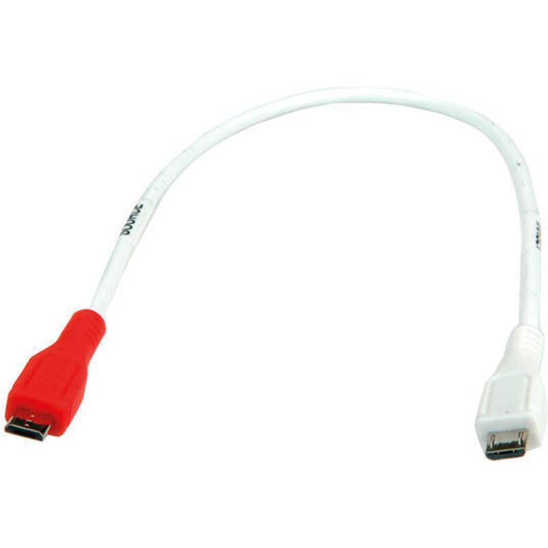 CABLE TELEFONO USB 2.0  MICRO B M / M 0,3 METROS PARA CARGA ENTRE DOS TELEFONOS VALUE
