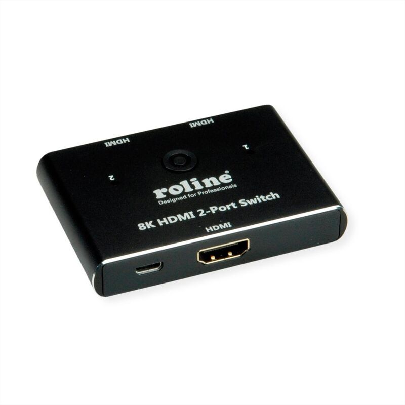Conmutador HDMI 8K, bidireccional, 2 puertos Roline