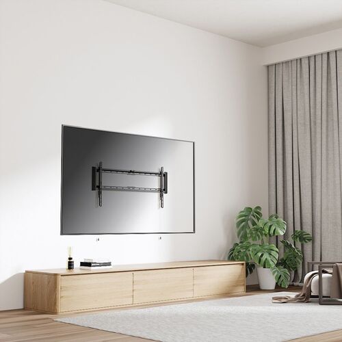 Soporte de pared para TV, distancia a la pared de 27 mm, fijo, < 75 kg, VESA 800x400, <228,6 cm (90"), fijo, negro Value