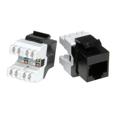 CONECTOR RJ45 HEMBRA/KRONE  CAT.5E PARA PATCHPANEL Y ROSETA , COLOR NEGRO