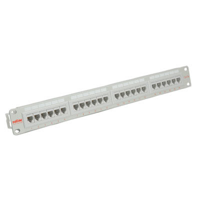 PATCHPANEL CAT-5E UTP 24 PUERTOS RJ45 1U 19 GRIS ROLINE