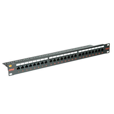 PATCHPANEL CAT.6 UTP 24 PUERTOS RJ45 19 NEGRO ROLINE