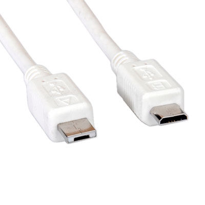 CABLE USB 2.0 1,8 M. MICRO A M- MICRO USB B M BLANCO  ROLINE