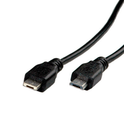 CABLE USB 2.0 1,8 M. MICRO A M- MICRO USB B M NEGRO ROLINE