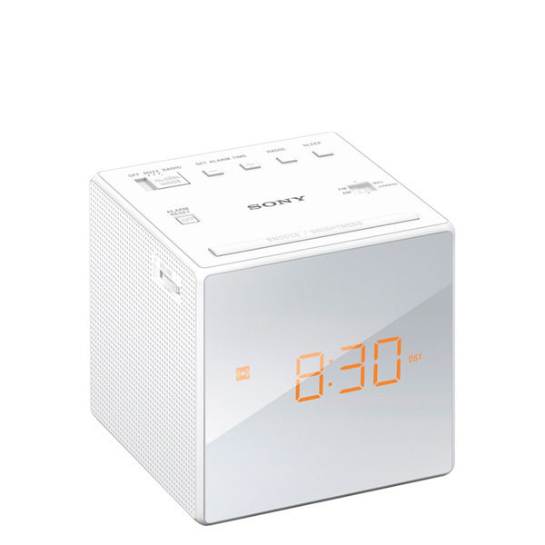 SONY RADIODESPERTADOR (AM/FM, ALARMA, FECHA, PANTALLA LED), BLANCO