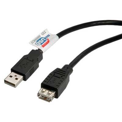 CABLE USB 2.0 3 M.  TIPO A M/ A H NEGRO ROLINE-gallery-thumb-1